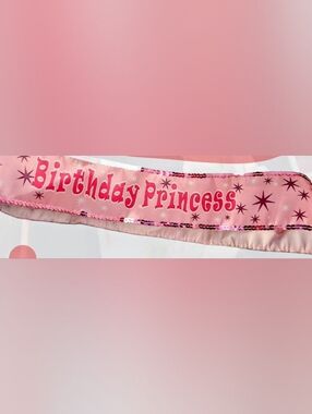 Pink Sequin 'My Prince' Sash